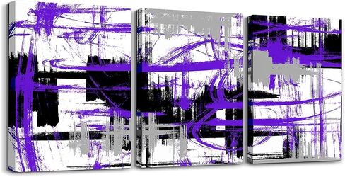 Feelyou 3 Piece Pink Black Grey Framed Canvas Wall Art for Living Room Modern Stripes Wall Decor Abstract Office Wall Decor Abstract Wall Painting Abstract Pictures Artwork for Room Posters Art Modern in Kuwait