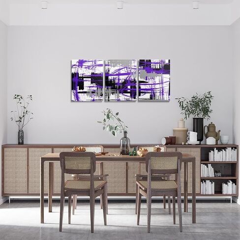Feelyou 3 Piece Pink Black Grey Framed Canvas Wall Art for Living Room Modern Stripes Wall Decor Abstract Office Wall Decor Abstract Wall Painting Abstract Pictures Artwork for Room Posters Art Modern in Kuwait