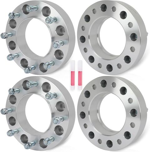 ECCPP 4 قطع 8 × 200 محور فواصل العجلات 2 بوصة 8 العروة 14 × 1.5 142 مم محور تتحمل متوافق مع F-350 Super Duty 2005-2023 لـ Ram 3500 2019-2023 in Saudi Arabia