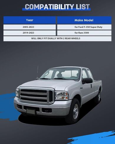 ECCPP 4 قطع 8 × 200 محور فواصل العجلات 2 بوصة 8 العروة 14 × 1.5 142 مم محور تتحمل متوافق مع F-350 Super Duty 2005-2023 لـ Ram 3500 2019-2023 in Saudi Arabia