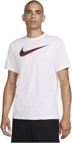 تي شيرت Nike للرجال Dri Fit Athletic Fitness بأكمام قصيرة (الولايات المتحدة، Alpha، XX-Large، عادي، عادي، أبيض) in Saudi Arabia
