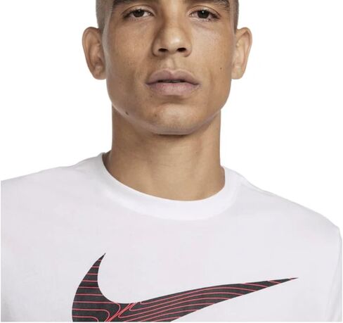 تي شيرت Nike للرجال Dri Fit Athletic Fitness بأكمام قصيرة (الولايات المتحدة، Alpha، XX-Large، عادي، عادي، أبيض) in Saudi Arabia