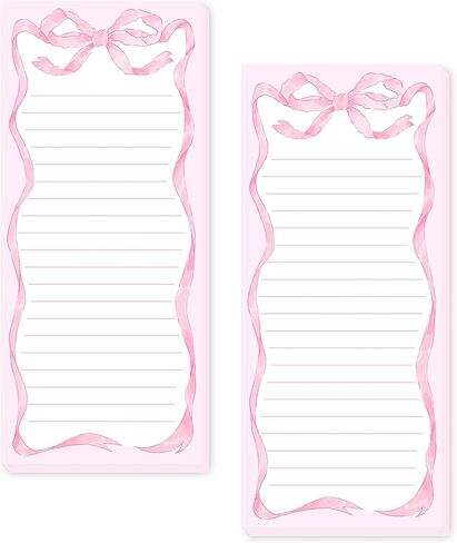 2Pcs Highland Cow Magnetic Notepads Rustic Cow Sunflower Bee List To-Do Paper Pad Brown Grocery Shopping List Memo Pad For Home Kitchen Fridge Decor in Saudi Arabia