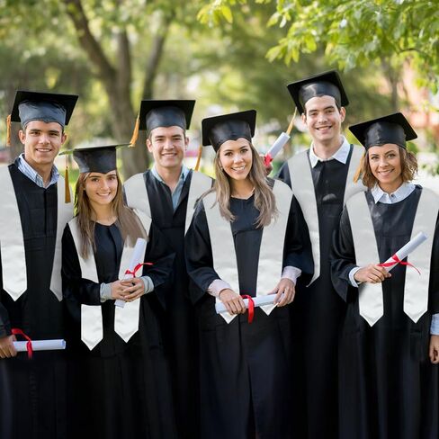 Graduation Stole Class of 2025 70" Long Plain Unisex Adults Graduation Sash Honor Graduation Stole for High School College in Saudi Arabia