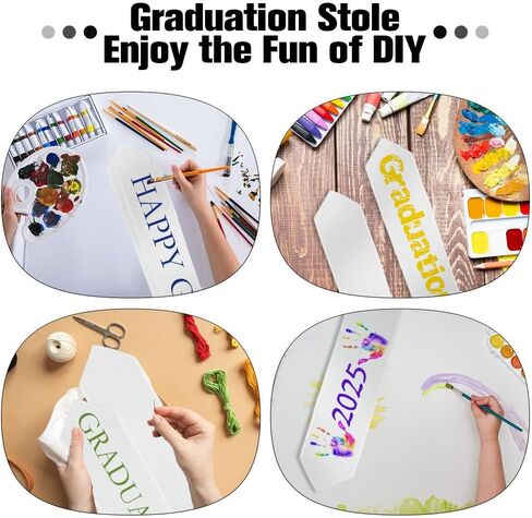 Graduation Stole Class of 2025 70" Long Plain Unisex Adults Graduation Sash Honor Graduation Stole for High School College in Saudi Arabia