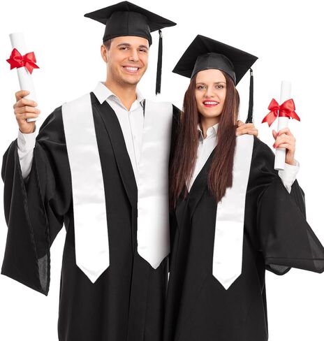 Graduation Stole Class of 2025 70" Long Plain Unisex Adults Graduation Sash Honor Graduation Stole for High School College in Saudi Arabia