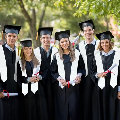Graduation Stole Class of 2025 70" Long Plain Unisex Adults Graduation Sash Honor Graduation Stole for High School College in Saudi Arabia