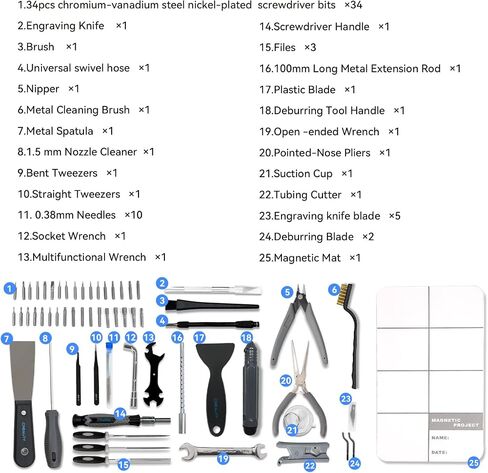 Creality Official 3D Printer Tool Kit Set 35PCS - 35 Essential 3D Print Accessories for Finishing, Cleaning, Printing - Removal Tool Included - Multi-Purpose in Saudi Arabia