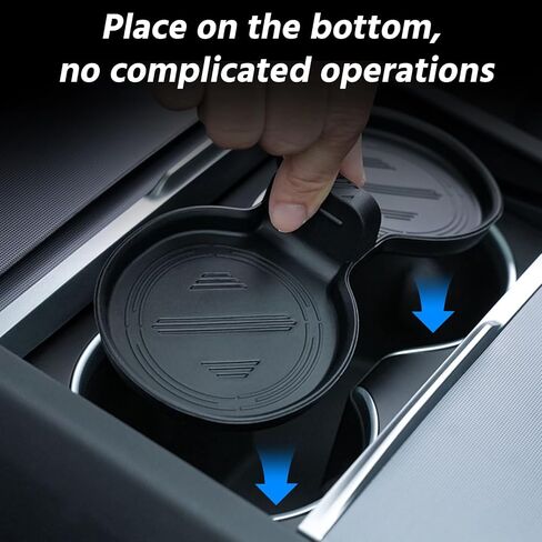 3PCS Center Console Organizer,Armrest Storage Box Mat,Center Console Organizer Organizer Mat,Cup Holder Mat Compatible with Tesla Model 3 (2024) Accessories (Black) in Saudi Arabia