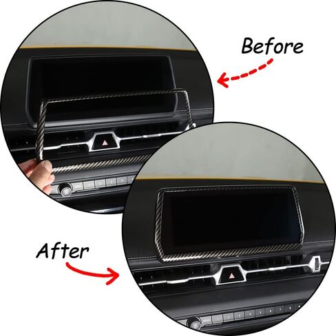 Daeiclru Car Navigation Screen Frame Trim Cover Fit for Toyota Supra GR A90 A91 MK5 2019-2022, ABS Center Display Frame Trim Cover, GPS Screen Frame Accessories (Carbon Fiber Pattern) in Kuwait