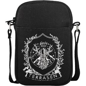 CMNIM Throne Of Glass Merch Terrasen Throne Of Glass Book Mini Crossbody Bag SarahJM Book Series Lover Gifts Bookworm Gifts