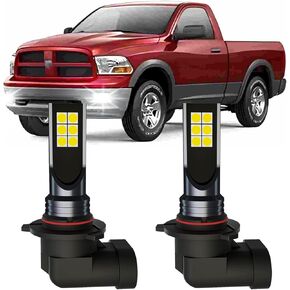 مصابيح الضباب LED من رام تناسب 2009-2018 دودج رام 1500، سطوع 300%، 6500 كلفن أبيض بارد، قطعتان من التوصيل والتشغيل استبدال حزمة مصابيح الضباب رام