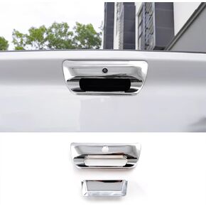 Car Accessories Fit for Dodge Ram 1500 2025 2024 2023 2022 2021 2020 2019 Tailgate Exterior Door Handle Trim Cover, Rear Trunk Grab Handle Cover Trims (Chrome Silver) ABS 2PCS