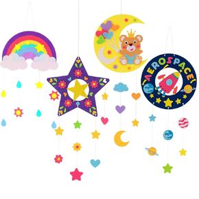 Dream Catcher Felt Crafts Kit, Felt Sticker Art Make Your Own Dream Catcher Fun Projects Arts & Crafts for Birthday Christmas Gifts