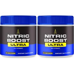 Nitric Boost Ultra Powder, NitricBoost Official Formula to Support Energy Levels and Blood Flow - Maximum Strength, Nitric Booster Ultra BCAA, NitricBoost Ultra Powder Support Reviews (2 Pack)