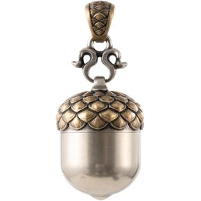 COPPERTIST.WU Acorn Capsule Pendant Necklace for Men Women,Pet Ashes Urn Holder Keepsakes Jewelry