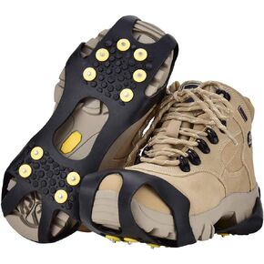 Aliglow Ice Snow Grips Over Shoe/Boot Traction Cleat Spikes Anti Slip Footwear