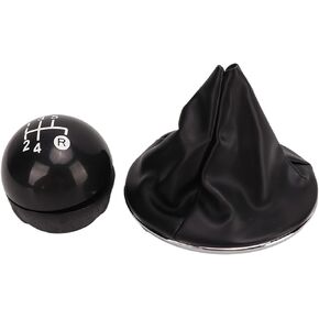 Bediffer Manual Gear Shift Knob, 5 Speed Manual Shifter Knob Head ABS Plastic Sphere Shift Knob Car Parts with Dust Cover and Tail Cover Replacement for 500 500C 2007 to 2018