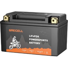 GRECELL Lithium Motorcycle Battery, 12V 3.5Ah LiFePO4 Lithium Motorcycle ATV Battery, YTX4L-BS/YTX5L-BS Powersports Battery Built-in BMS Compatible Dirt Bikes, Jet Ski, Tractor, Lawn Mower and Scooter