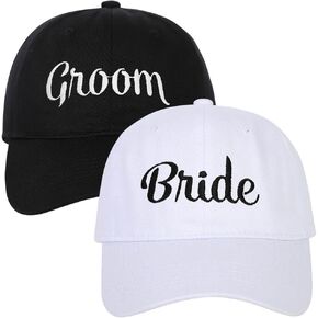 Matching Mr. & Mrs. Baseball Caps Embroidered Baseball Hats Bridal Gift, Newlywed Honeymoon Wedding Gift