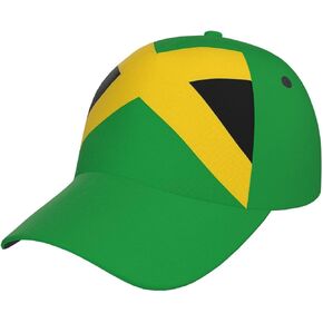 ASYG Cute Jamaica Flag Baseball Cap for Men Women Adjustable Jamaican Snapback Baseball Hats Outdoor Truckers Cap