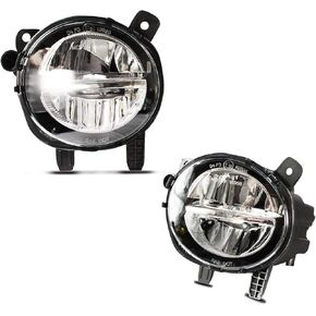 Fog Lights Compatible With BMW F30 F32 F33 F36, 230i 320i 328d 328i 330e 330i 335i 340i 428i 430i 435i 440i, 2 3 4 Series, 2012-2020, LED Fog Lamps Replacement, 1 Pair (Clear Lens)