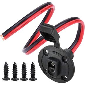SAE Connector,10AWG SAE Socket Sidewall Port,So Quick Connect Solar Panel Connector for Solar Generator Battery Charger (50CM SAE Cable Plug)