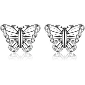 Horse/Dachshund/Duck/Otter/Dinosaur/Butterfly Earring Sterling Silver Hypoallergenic Animal Stud Earring for Women Animal Jeweley Gifts for Women