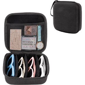 Travel Sunglasses Organizer Case for Multiple Glasses Adjustable Slot Eyeglass Organizer for Women Men Glasses Case