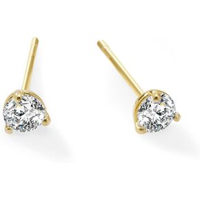 925 Sterling Silver Earrings | Gold Plated Earrings for Women Trendy | Jupiter 1/4 ctw Lab Grown Diamond Stud Earrings | Hypoallergenic Jewelry | Gift for Women Men
