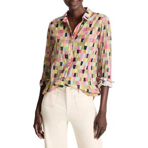 NIC+ZOE Women's Colorwash Cotton Crinkle Shirt