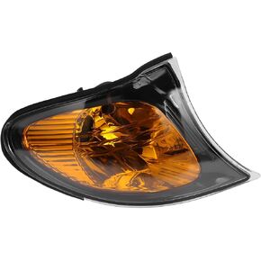 Corner Signal Light Cover No.63137165860 Corner Light Lamp Lens for BMW 3 Series 2002-2005 Plastic Yellow, Black Waterproof