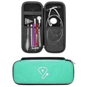 YINKE Stethoscope Case for 3M Littmann Classic III/Cardiology IV/Lightweight II S.E. & MDF Acoustica Stethoscope, Hard Organizer Storage Bag for Nurses and Doctors Accessory (Pink)