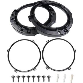 Headlight Mounting Bracket Round Mounting Retaining Bracket Ring Sets Fits for Jeep Wrangler JK 2007-2017, Pair of Black 7 inch, Front Left and Right Sides