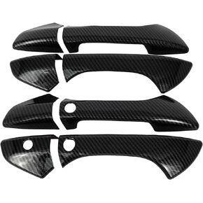 OCPTY 4PCS Door Handle Covers for 2008-2012 for Honda Accord Exterior Driver Side & Passenger Side Car Door Handle Covers Trim Kit Black