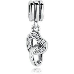 ME Jewelry Loves Dangle Charm 925 Sterling Silver Pendant,Gifts for Women Bracelet&Necklace A0078