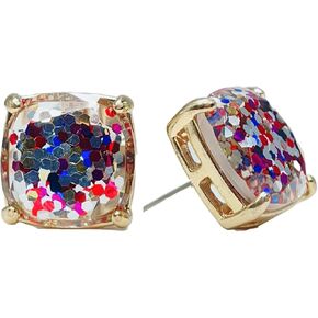 new york Small Square Stud Earrings