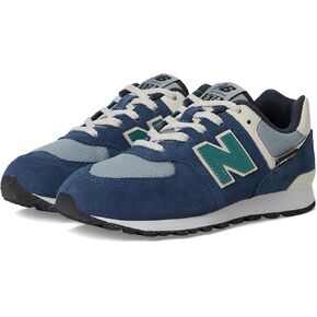New Balance Kids 574 V1 70s Racing Lace-up Sneaker, Nb Navy/Slate Gray, 4.5 US Unisex Big