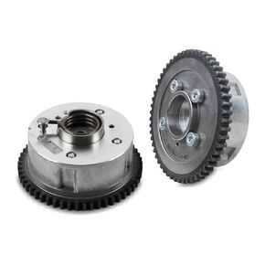 PANGOLIN 2PCS Intake & Exhaust Camshaft Adjuster VVT Timing Cam Gear 24350-25000+24370-2G000 for Genesis Coupe Santa Fe Sonata Tucson 2.4L Engine Aftermarket Part, Replace OE 243702G600, 916-563