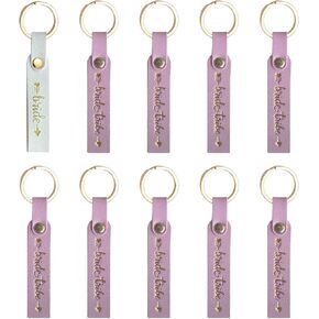 LotsBuyLots Bridesmaid Keychains for Bride Tribe Gifts,10 Pack Bachelorette Party Key Rings for Bridal Party Supplies