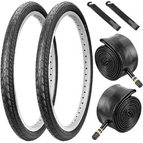 20" Bike Tires 20x1.95 and 20" Bike Tubes Schrader Valve with 2 Tire Levers for 20x1.90 20 x 1.95 20x2.0 Bike Tires and Tubes
