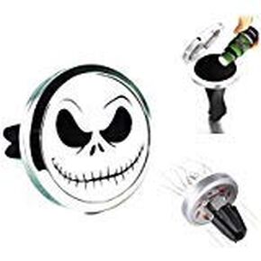 FIKA The Nightmare Before Christmas Jack Skellington Car Jewelry Air Freshener Diffuser Vent Clip Aromatherapy Essential Oil Great for Travel. Refill Pad Included