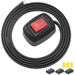 1 قطع الأحمر لصق نوع التبديل سيارة الروك التبديل تشغيل/إيقاف سطح جبل dc 12 فولت دفع زر التبديل أدى ضوء قطاع التبديل 24 فولت 110 فولت 230 فولت 3a 5a 10a عالية الحالية مع كابل 23.6 بوصة لمصباح السيارة in Kuwait