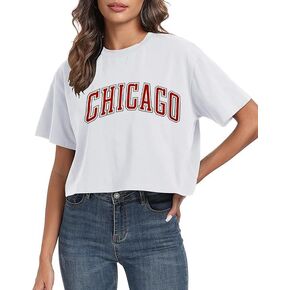 Sumtory Women Short Sleeve Boxy Cropped Tees Loose Fit Oversized T Shirts Crewneck Drop Shoulder Graphic Tees Crop Tops