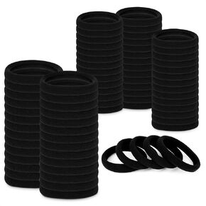 Black Elastic Hair Ties - 100Pcs Hair Ties for Thick Hair Pony Tails Hair Ties Black Hair Ties No Damage Hair Ties for Thin Hair - Hair Ties Small Ponytail Holders for Thick Hair Ties for Women