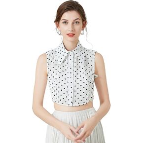 Women Half Shirt for Blouse, Dickey Collar False Fake Collars for Sweater Coat