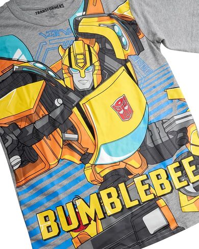 تي شيرت للأولاد من Transformers - قطعتان من تي شيرت برسومات Optimus Prime Bumble Bee Autobot - قميص قصير الأكمام للأطفال الصغار/الأولاد (3T-16) in Saudi Arabia