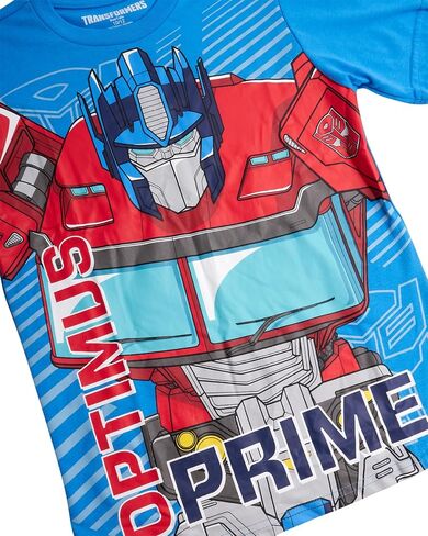 تي شيرت للأولاد من Transformers - قطعتان من تي شيرت برسومات Optimus Prime Bumble Bee Autobot - قميص قصير الأكمام للأطفال الصغار/الأولاد (3T-16) in Saudi Arabia