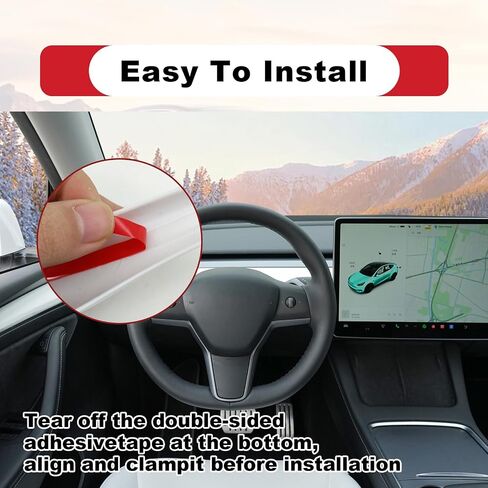 أغطية رافعة ناقل الحركة قطعتين من stymart متوافقة مع طراز Tesla 3 Model Y، غطاء ناقل الحركة نمط غطاء ذراع التروس لغطاء حماية مقبض السيارة (أبيض) in Kuwait
