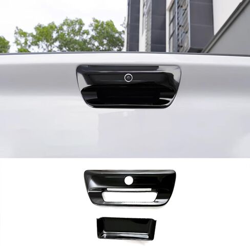 Car Accessories Fit for Dodge Ram 1500 2025 2024 2023 2022 2021 2020 2019 Tailgate Exterior Door Handle Trim Cover, Rear Trunk Grab Handle Cover Trims (Chrome Silver) ABS 2PCS in Kuwait